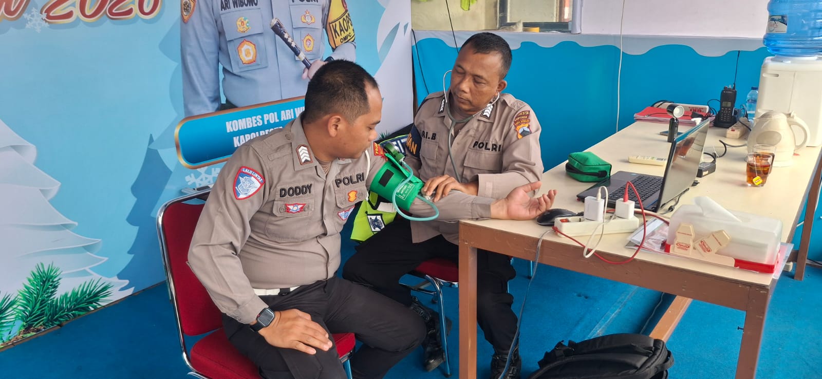 Siedokkes Polresta Banyumas Lakukan Pengecekan Kesehatan, Pastikan Personel Pospam GKI Martadireja Siap Berikan Pelayanan Prima